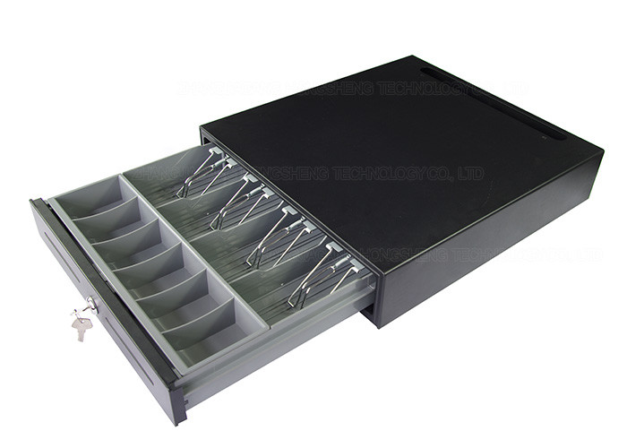 Black Metal Cash Drawer Manual Cash Drawer Under Counter 5.9 KG 420A